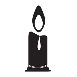 Candle icon vector – Silhouette | Outline image