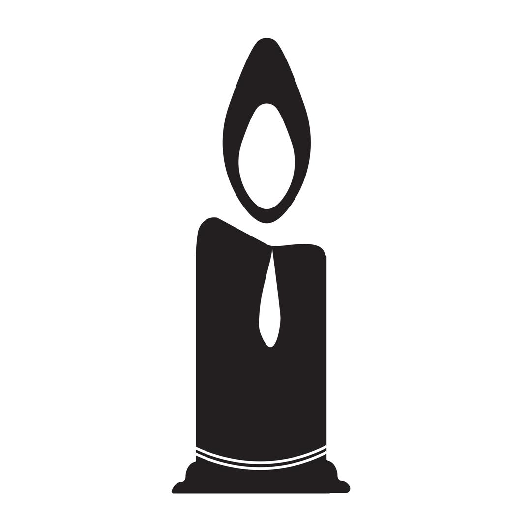 Candle icon vector – Silhouette | Outline image