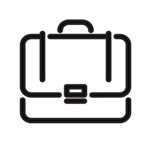 Briefcase outline icon vector – Line art Images