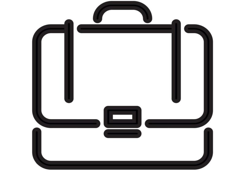 Briefcase outline icon vector – Line art Images