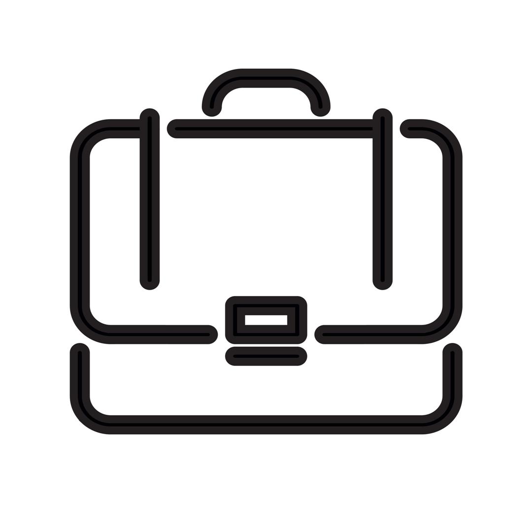 Briefcase outline icon vector – Line art Images