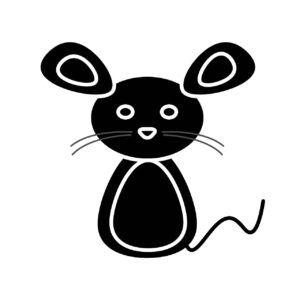 Cute mouse icon vector – Clipart drawing image