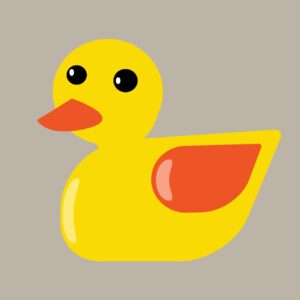 Duck vector illustration graphical cartoon character