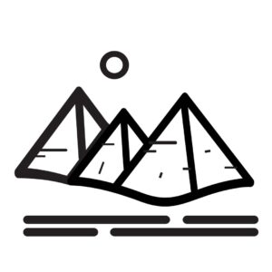 Egypt pyramid icon vector – EPS Outline Design