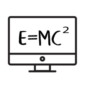 Einstein equation line icon vector | EPS – Graphical Image