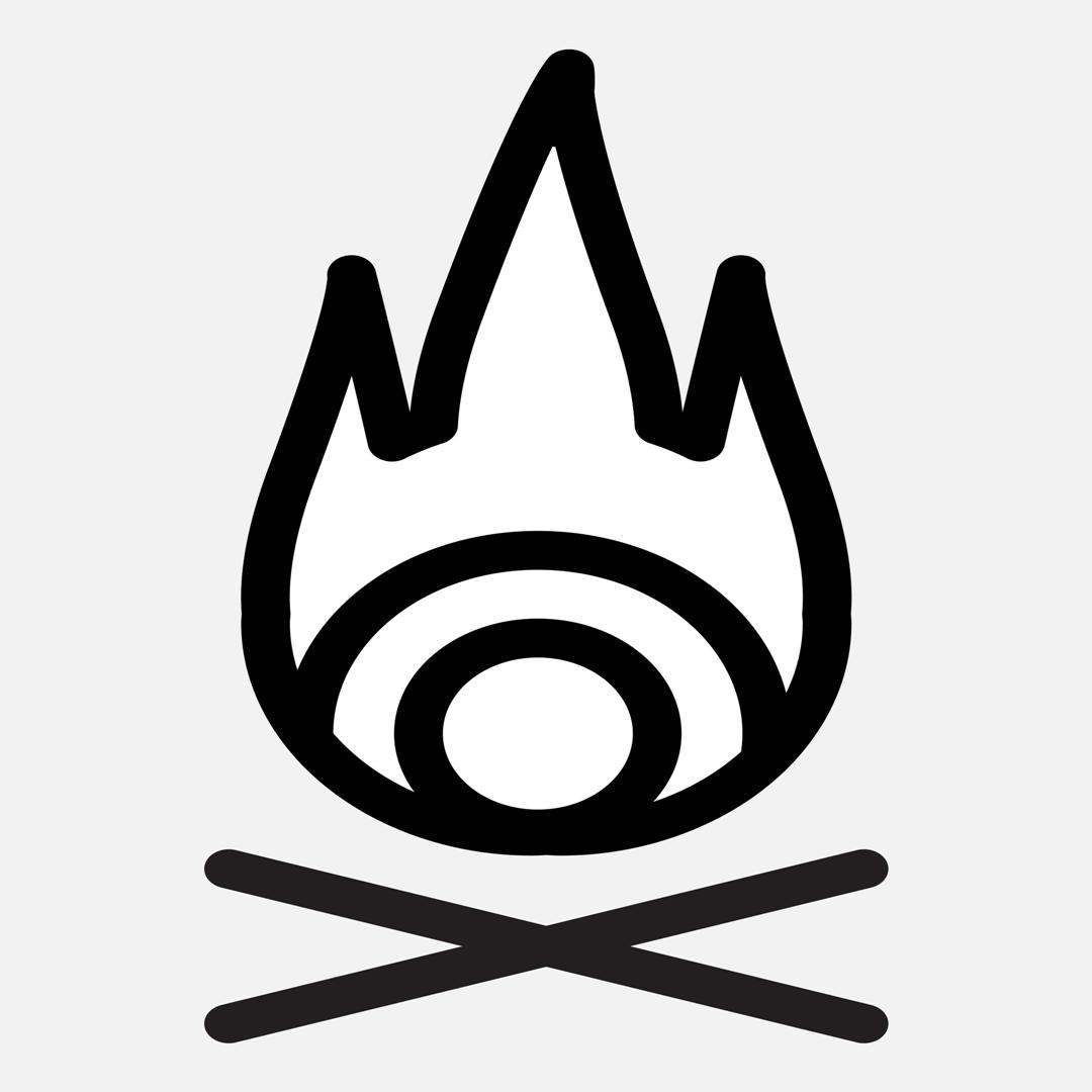 Fire icon vector Outline doodle EPS Design Free