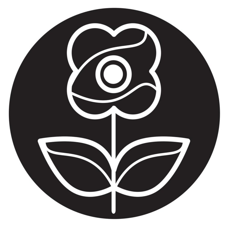 Flower outline icon vector – botanical images & EPS Design