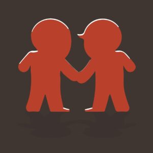 Friend kids silhouette vector illustration