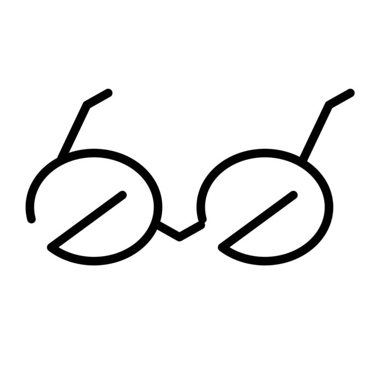 Glasses icon outline vector art silhouette eps design