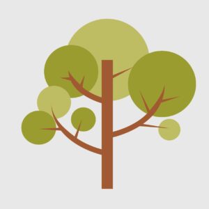 Green park tree flat illustration vector \ EPS \ JPG \ SVG