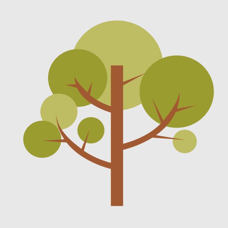 Green park tree flat illustration vector \ EPS \ JPG \ SVG