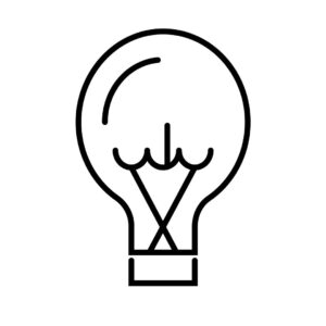 Light bulb outline icon vector | Graphics Images