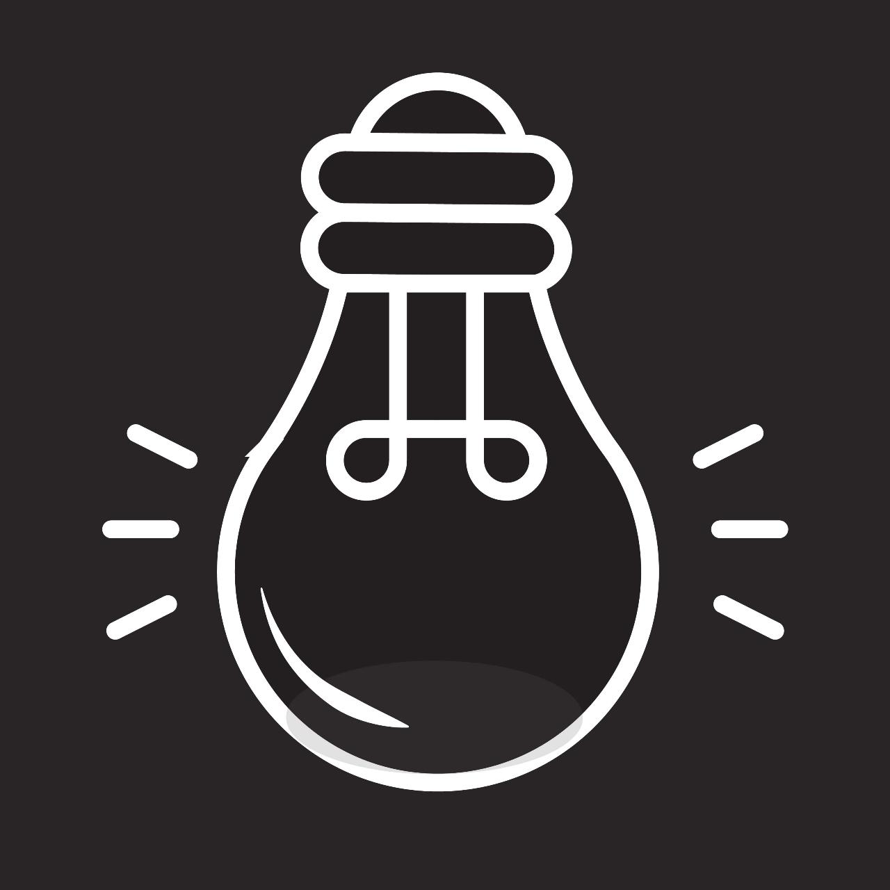 Light bulb vector icon | EPS design free download