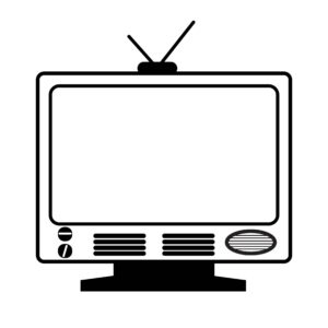 Retro tv icon vector – television image free in EPS