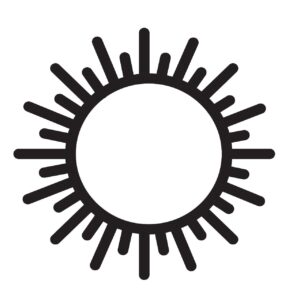 Sun icon vector silhouette images free download