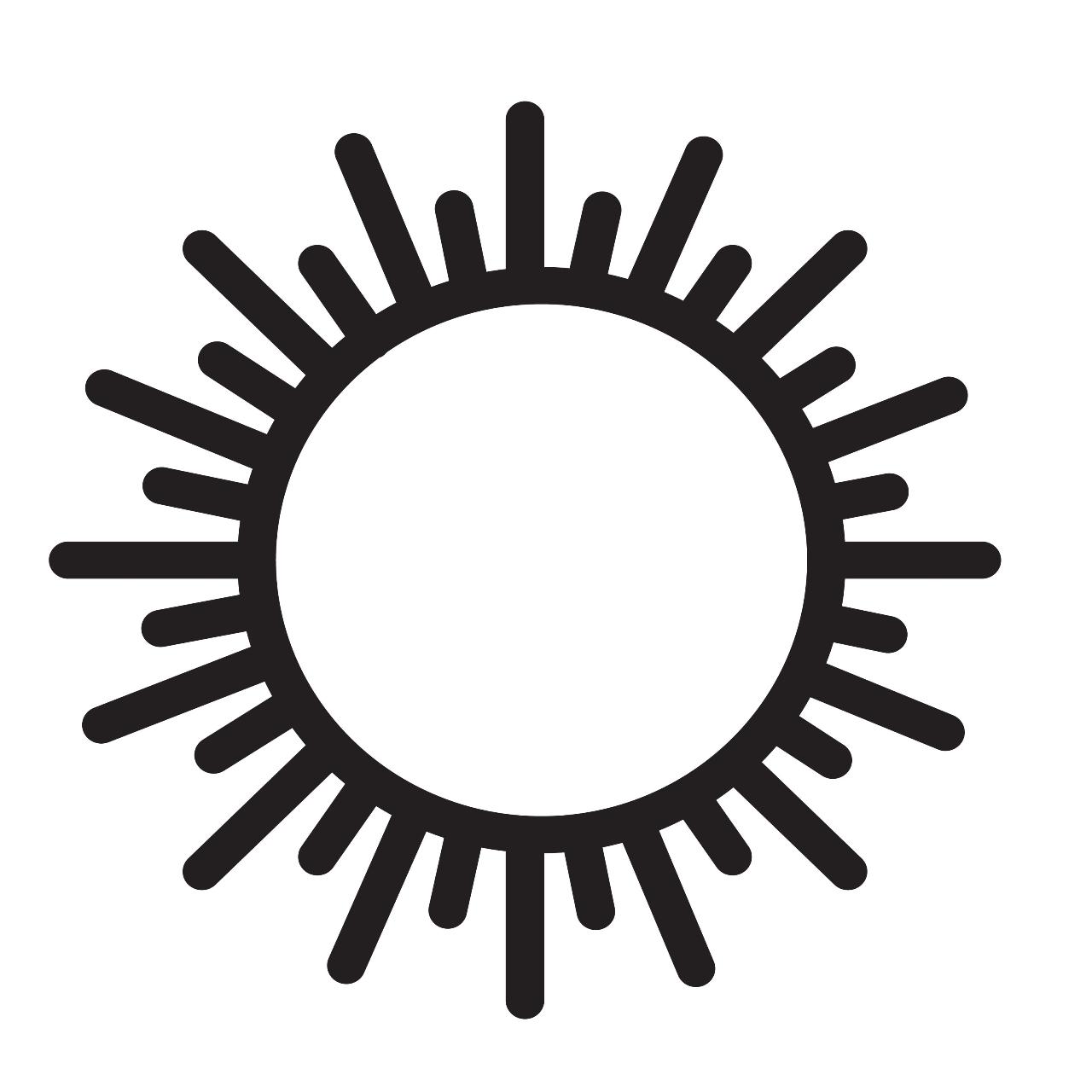 Sun icon vector silhouette images free download