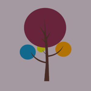 Beautiful tree flat icon vector – colorful EPS design