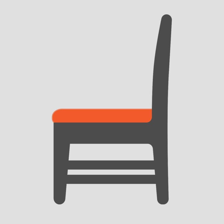 Wooden chair vector icon isolated graphics silhouette