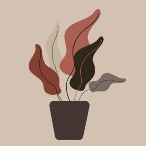 Abstract botanical vector art : Floral design in EPS