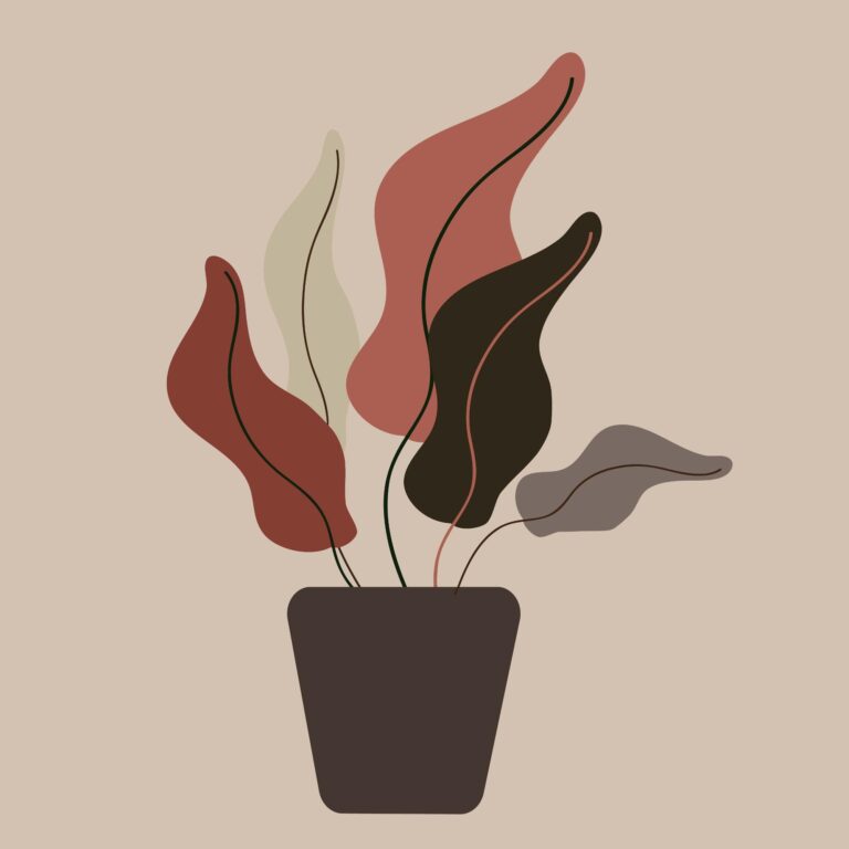 Abstract botanical vector art : Floral design in EPS