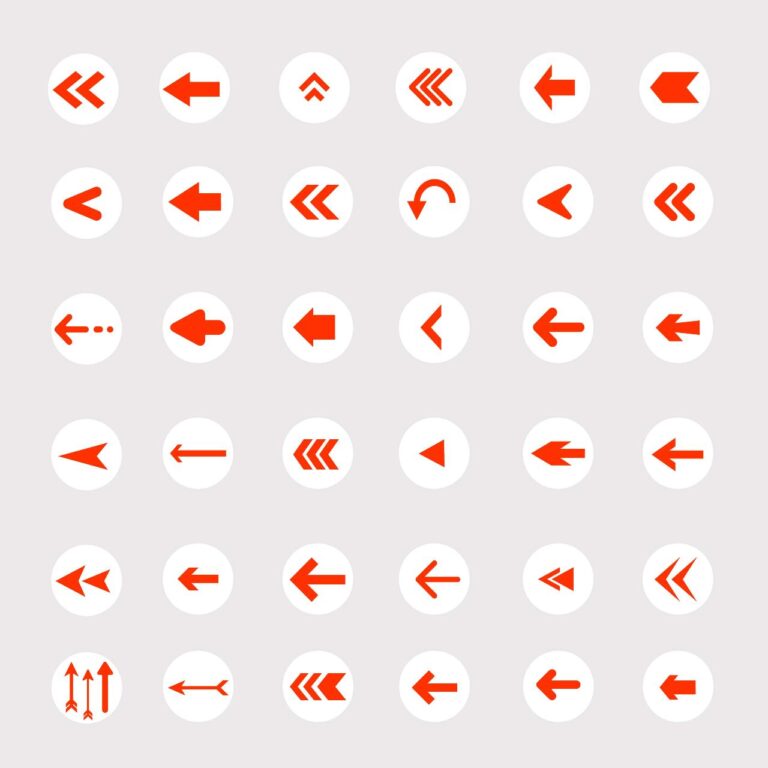 Arrow icon set collection flat UI design | EPS