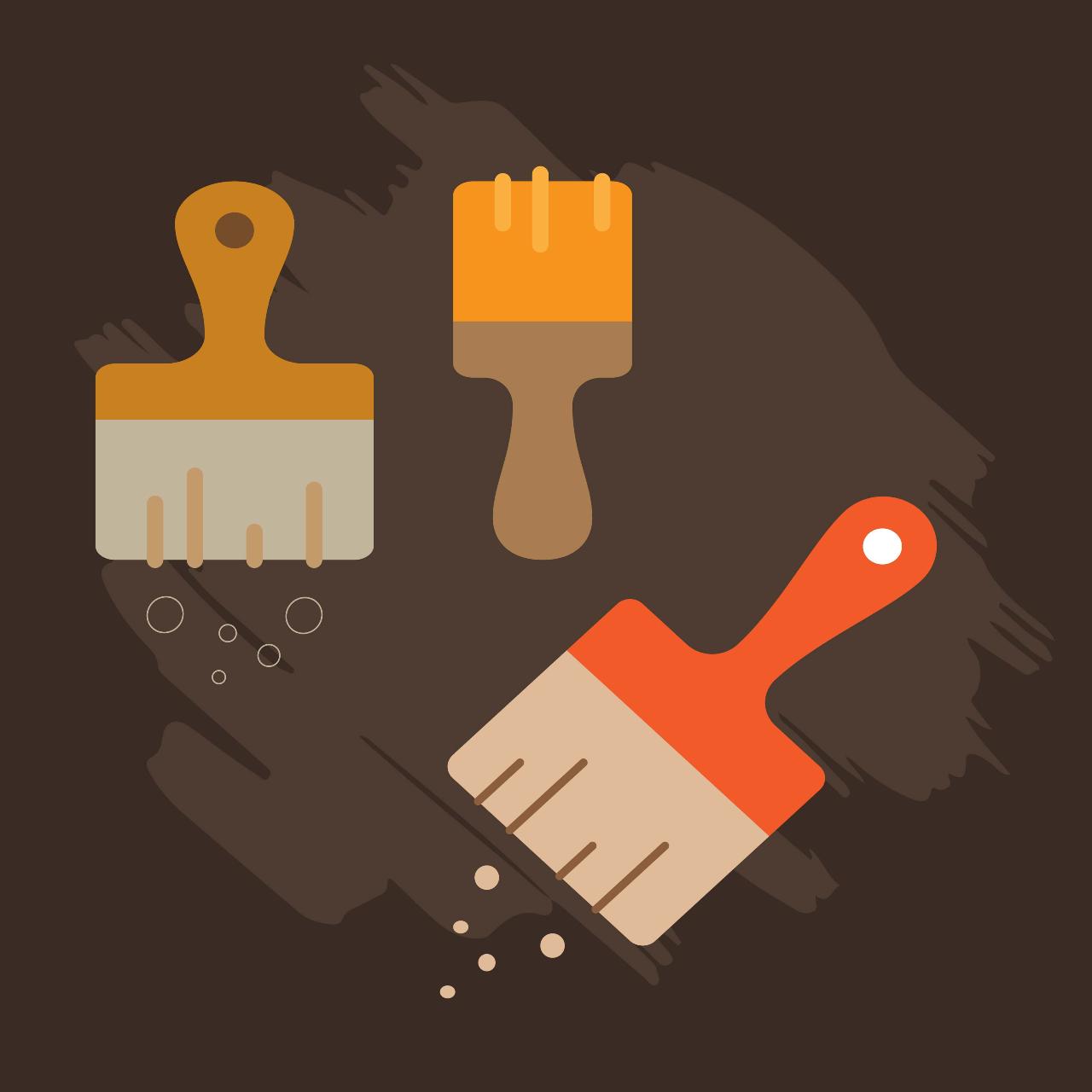 Brush icon vector – Art works in EPS design file