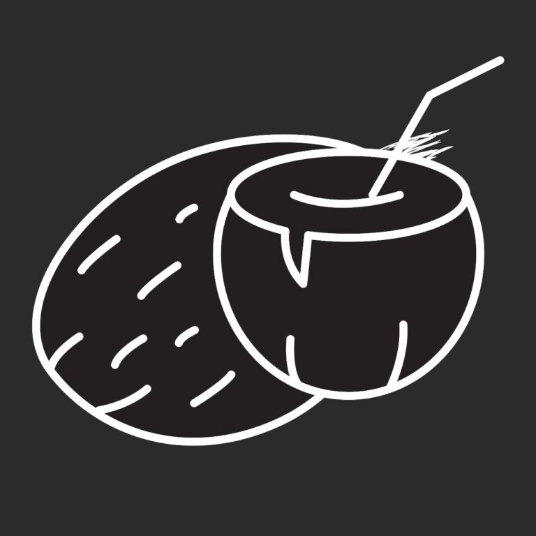 Coconut icon vector illustration EPS, JPG, SVG