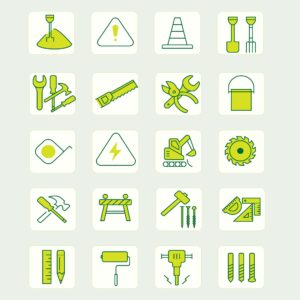 Construction tools vector – equipment design in EPS