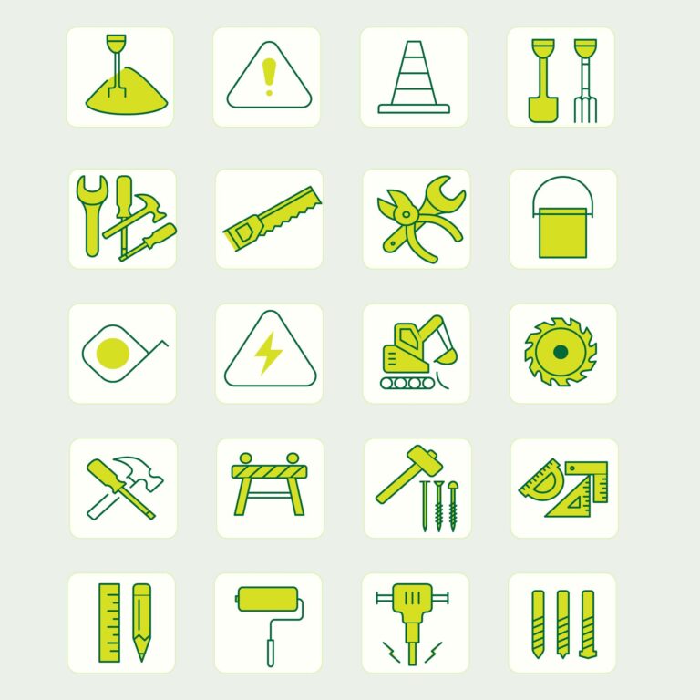 Construction tools vector – equipment design in EPS