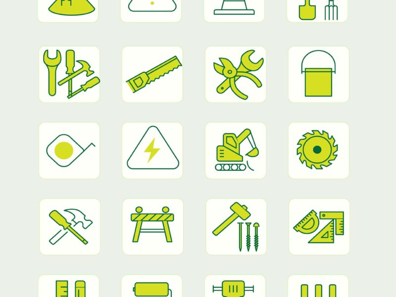 Construction tools vector – equipment design in EPS