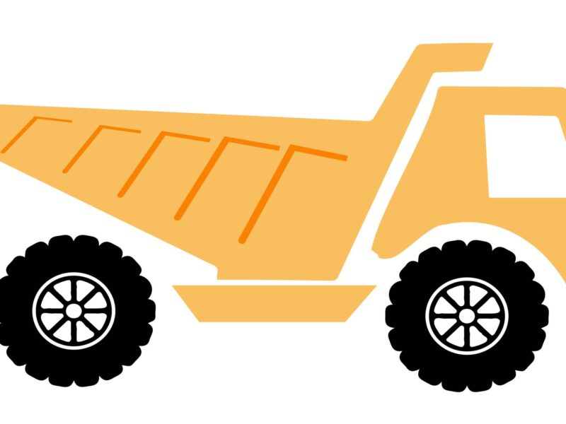 Dump truck icon vector : Flat, UI – EPS design