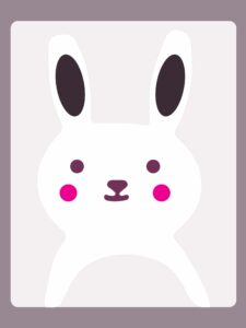 Cute Easter bunny vector design in EPS