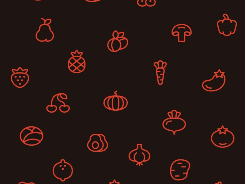 Fruits and vegetables outline icon vector :: EPS design