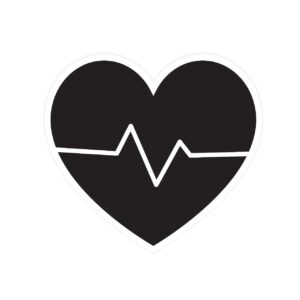 Heartbeat cardiogram icon vector | EPS, JPG, SVG