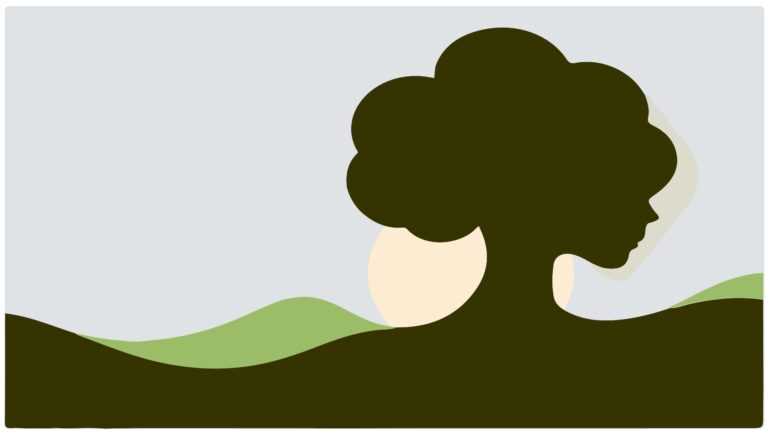 Natural landscape illustration vector EPS graphics