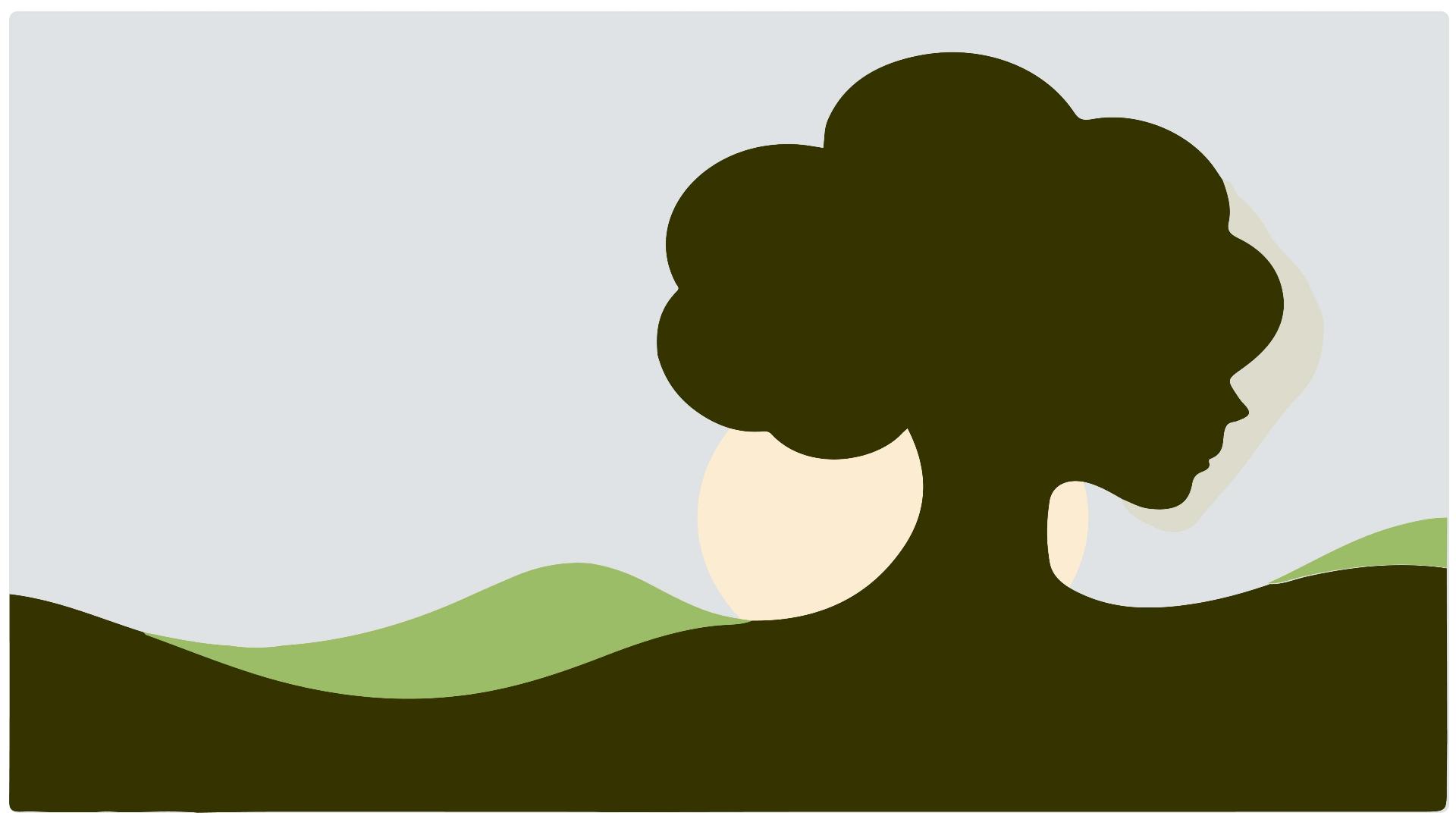 Natural landscape illustration vector EPS graphics