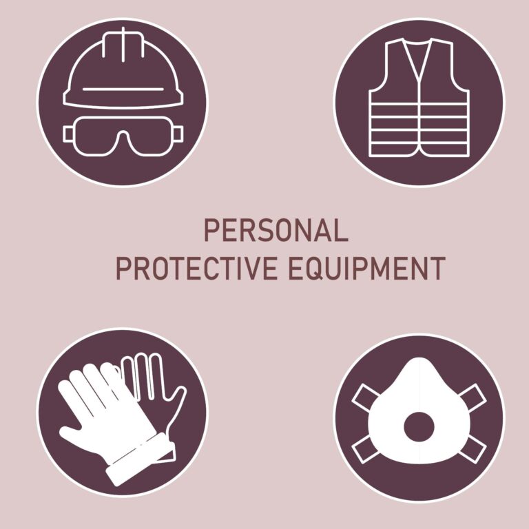 PPE personal protective equipment vector | Safety tools