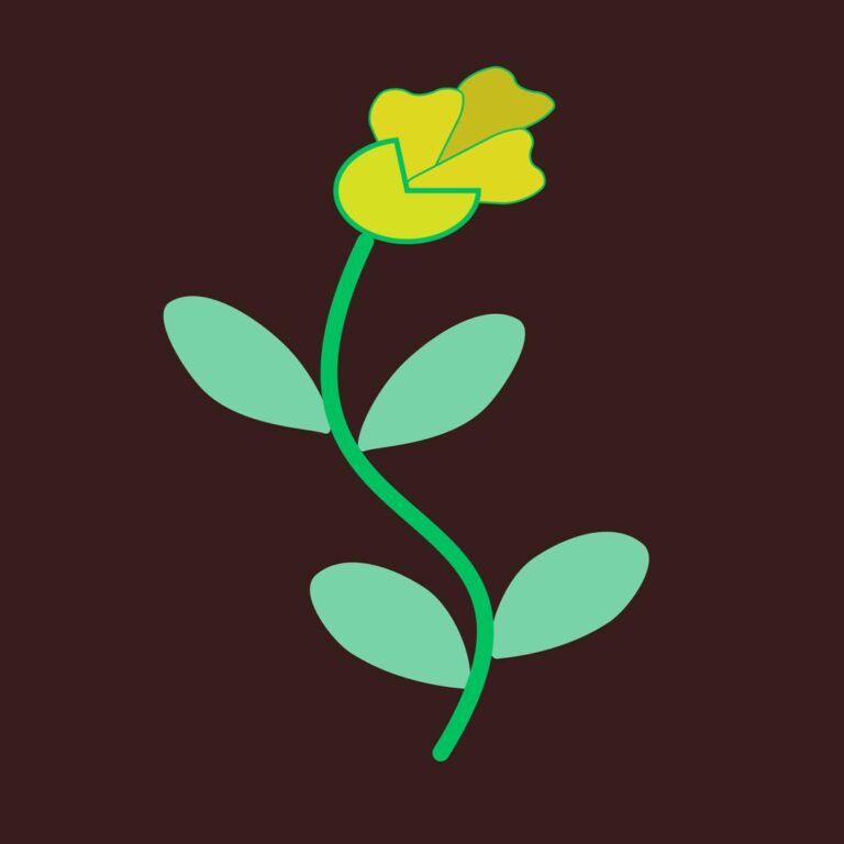 simple colorful flower vector