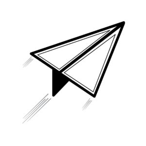 Vector paper airplane icon – EPS, JPG, SVG
