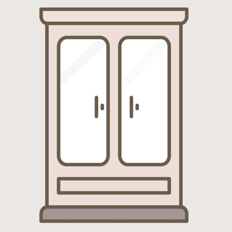 Wardrobe icon vector – Furniture Flat, UI design, EPS