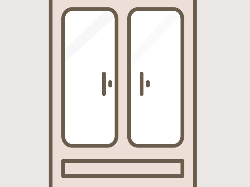 Wardrobe icon vector – Furniture Flat, UI design, EPS