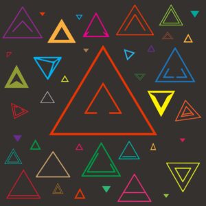 Abstract triangle icon set vector in EPS