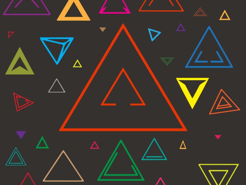 Abstract triangle icon set vector in EPS