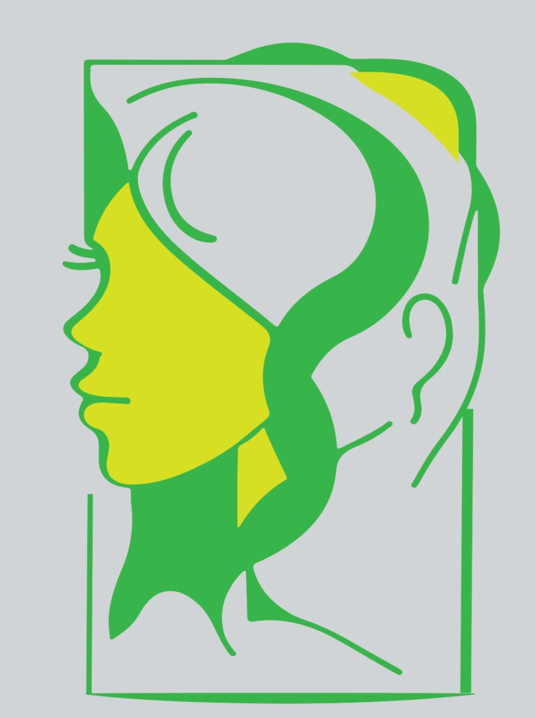 Modern girl wall painting art illustration vector